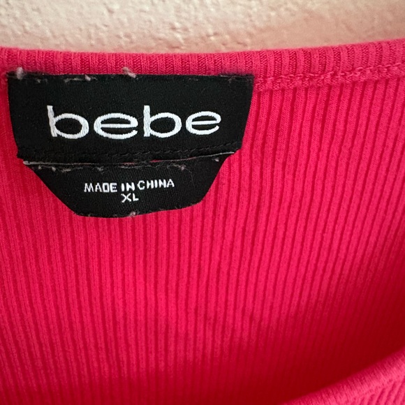 Bebe Vibrant Red Short Sleeve Tee - Picture 3 of 3